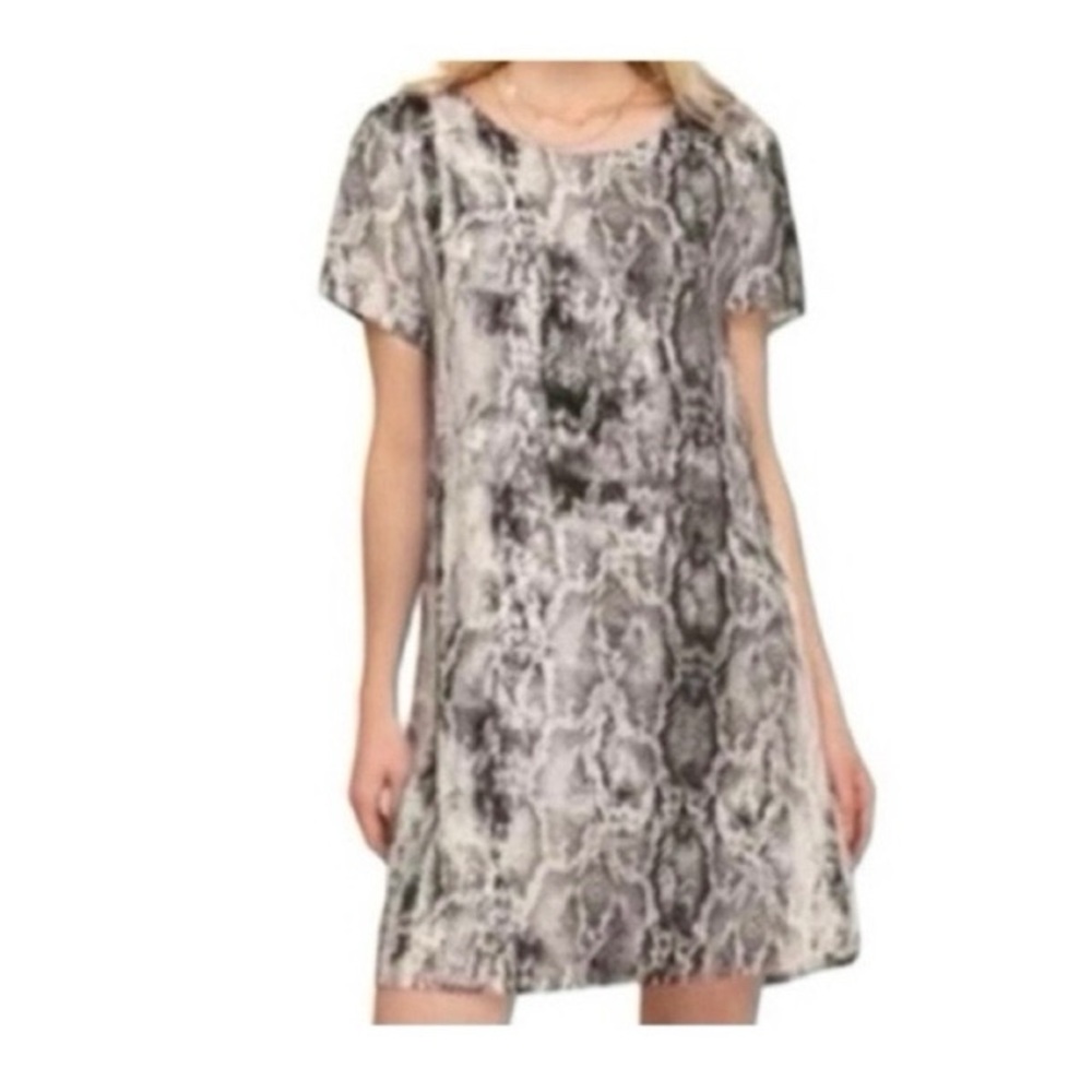 She + Sky Snakeskin Print Mini Dress